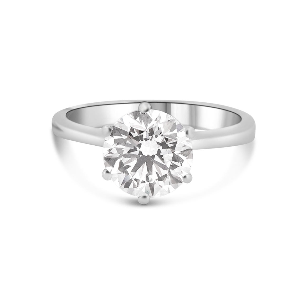 Six-prong 2.07Ct. solitaire engagement ring