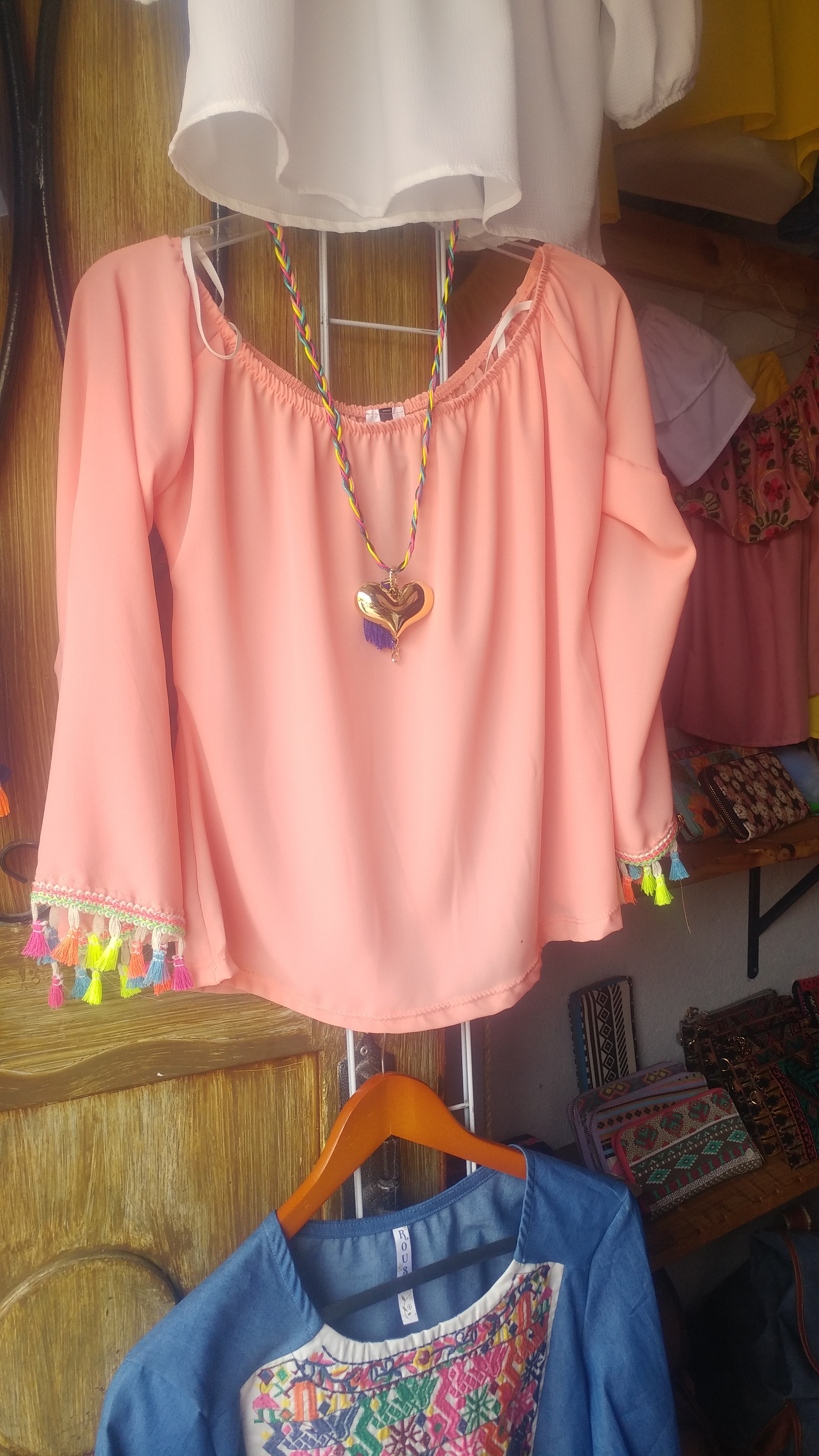 blusa rosa para dama