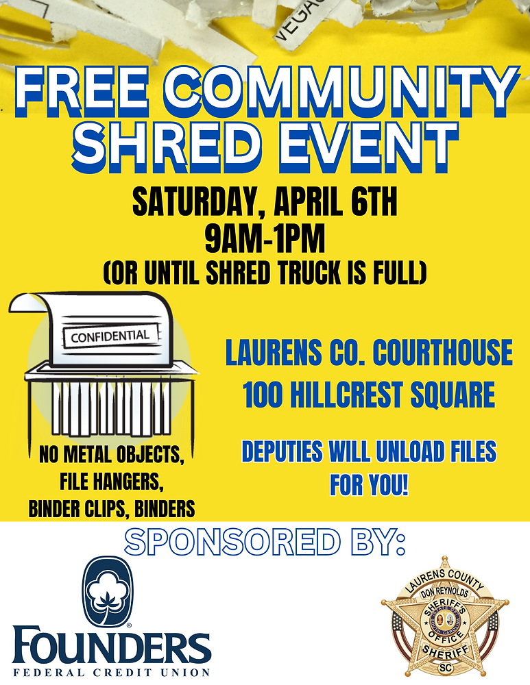 Free Shred Day and RX Drug Takeback Day