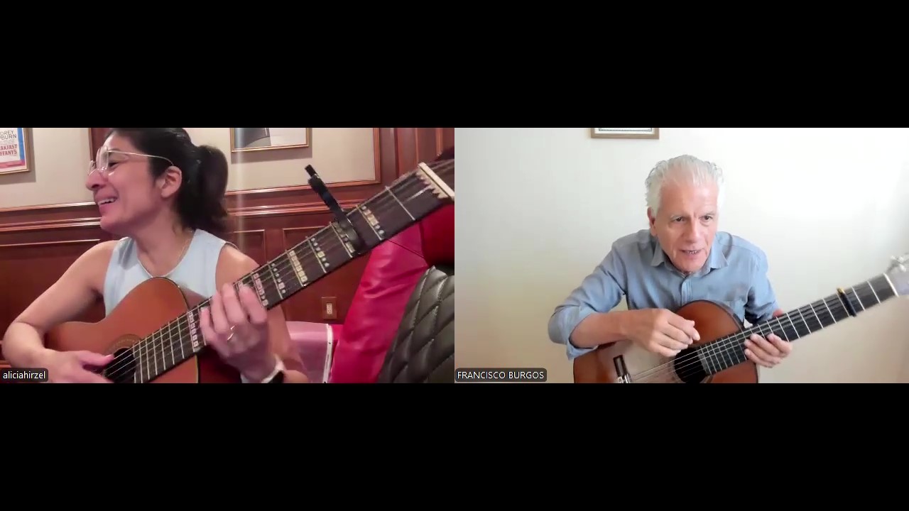 classical guitar musical score with standard notation and tablature