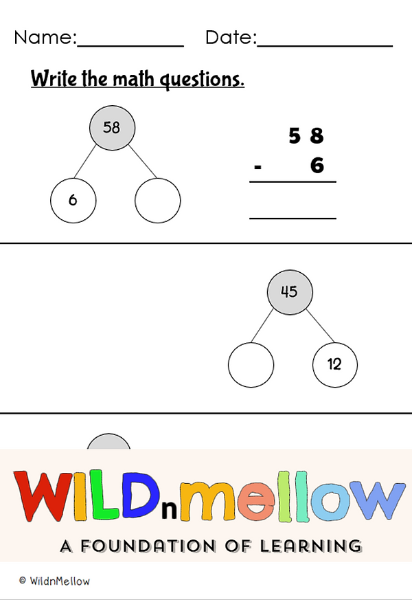 1 - writing the math questions (addition