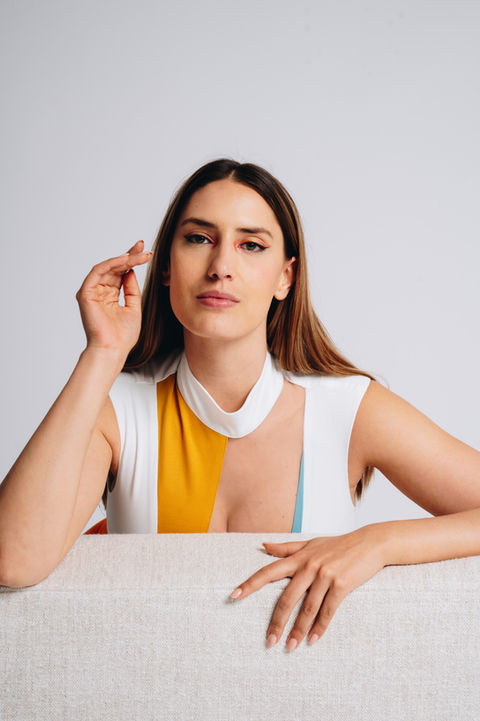 MAROUSSIA-DUBOIS-BODY-LORRAINE-BLANC-OCRE-BLEU-CIEL-MESH-COL-MONTANT-PANTALON-ROSALIE-ORAN