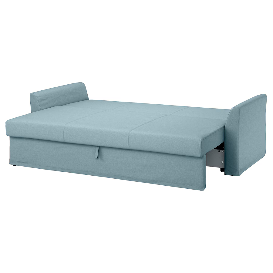 Thumbnail: IKEA Holmsund Sleeper sofa in Orrsta light blue