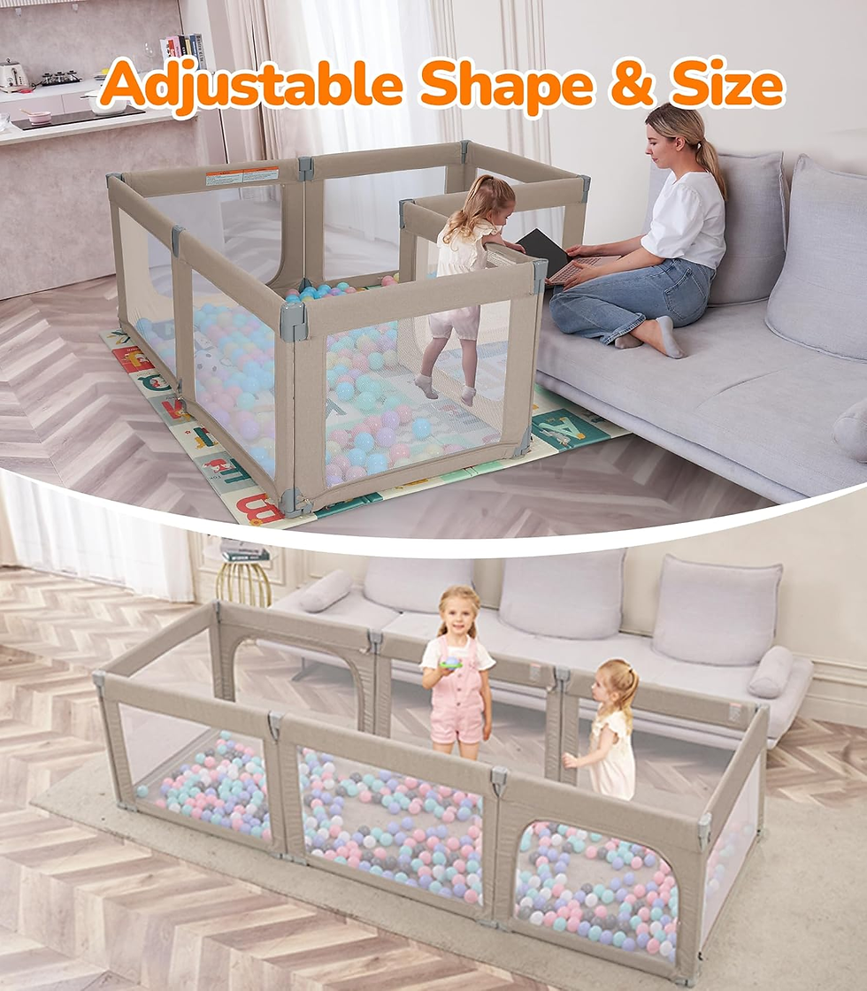 Thumbnail: Dripex foldable playpen 71in x 69in