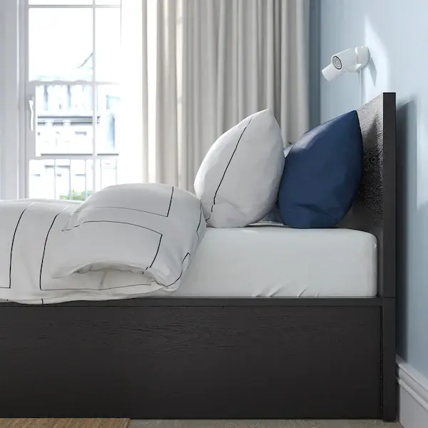 Thumbnail: IKEA Malm storage bed black brown full double