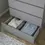 Thumbnail: IKEA Malm 6 drawer 31in wide gray stained tall boy dresser