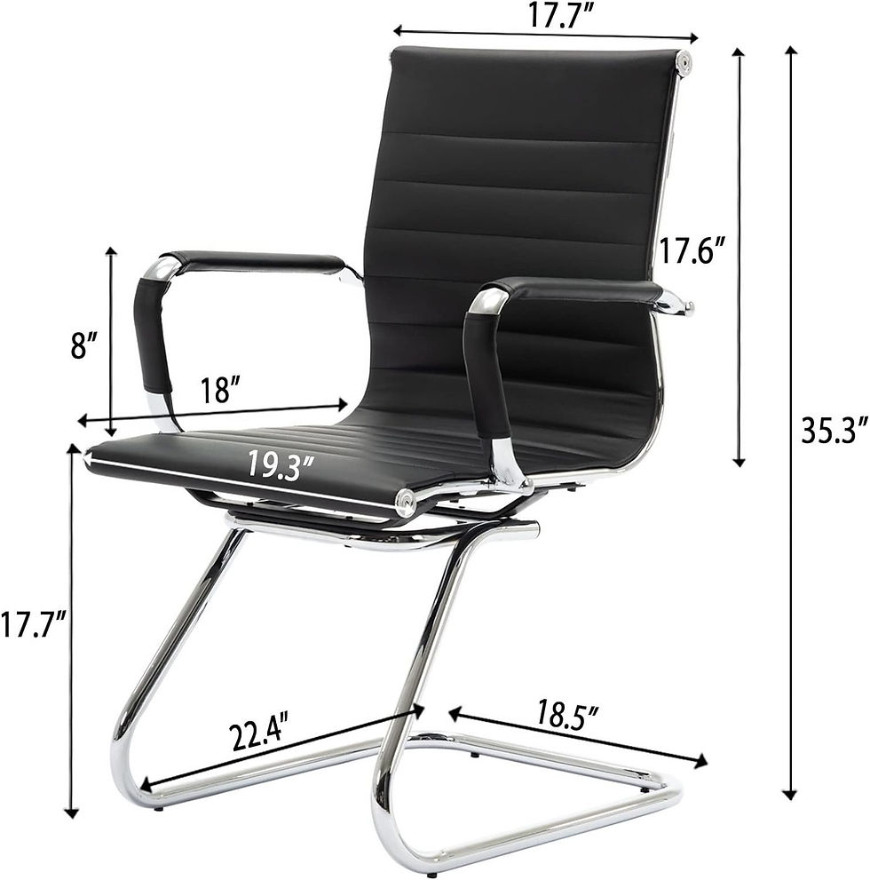 Thumbnail: CIMOTA office waiting room chairs black - set of six