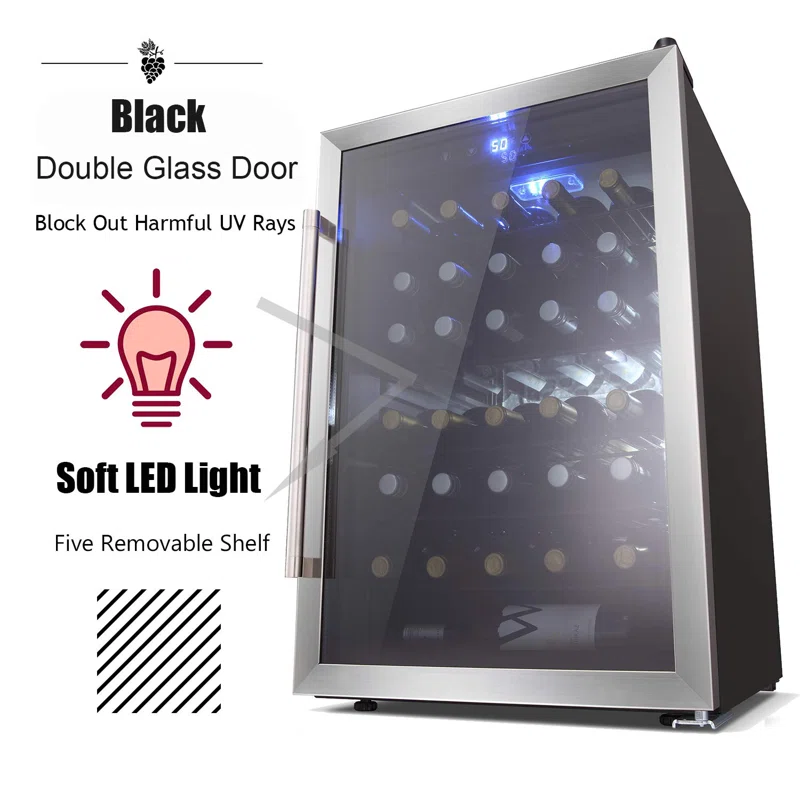 Thumbnail: R.W. Flame 32 bottle single zone wine cooler RWFE1354