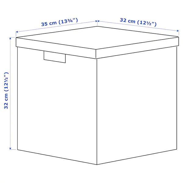Thumbnail: IKEA Tjena white storage box with lid