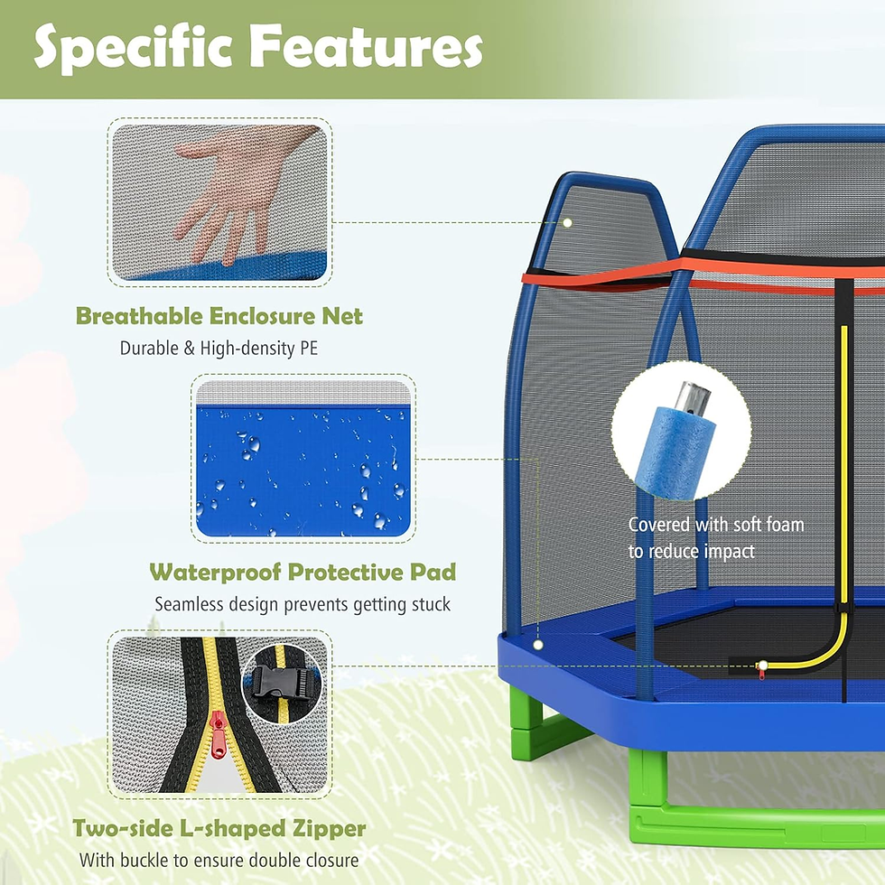 Thumbnail: Giantex 7ft blue/green trampoline
