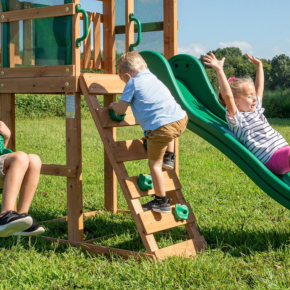Thumbnail: Backyard Discovery Buckley Hill wooden swing set