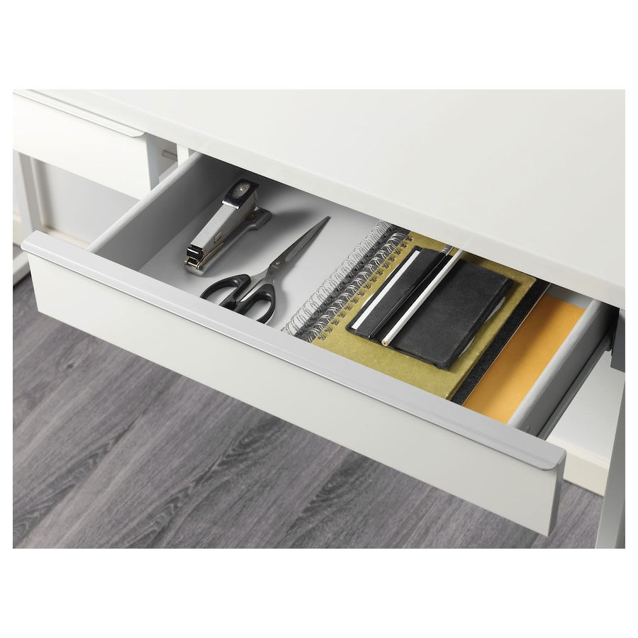 Thumbnail: IKEA Besta Burs desk high gloss white office make up