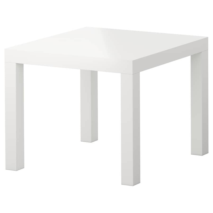 IKEA Lack side table high gloss white