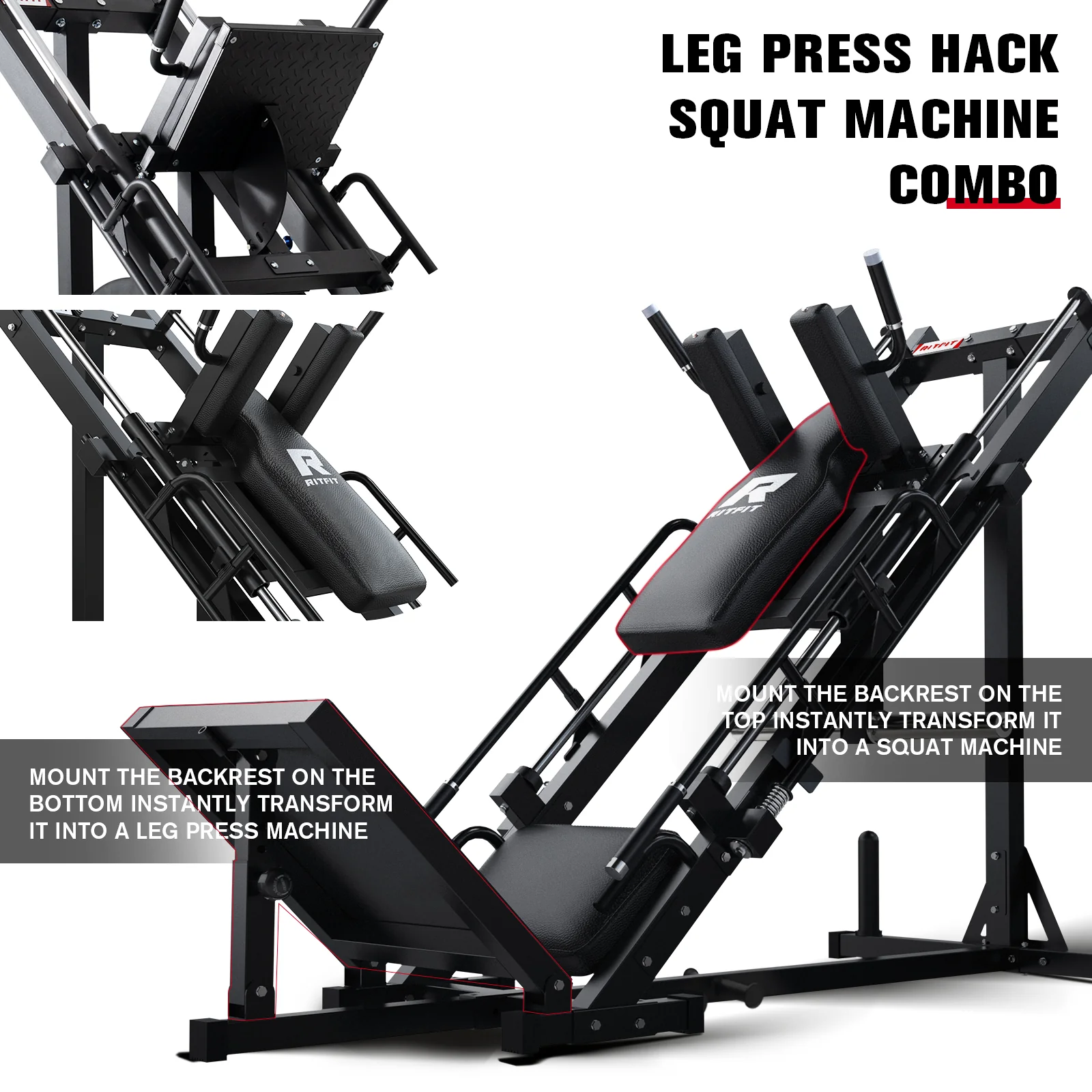 RitFit BLP01 2In1 Leg Press And Hack Squat Machine Conspec Limited Berm