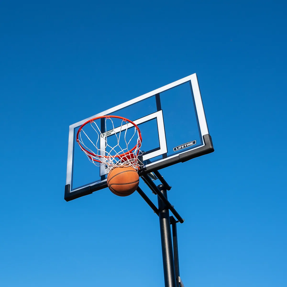Thumbnail: Lifetime 52in adjustable portable basketball system