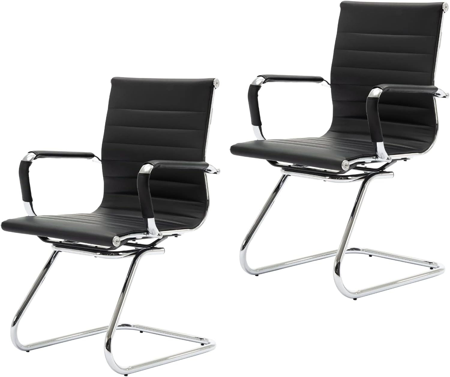 CIMOTA office waiting room chairs black set of 2
