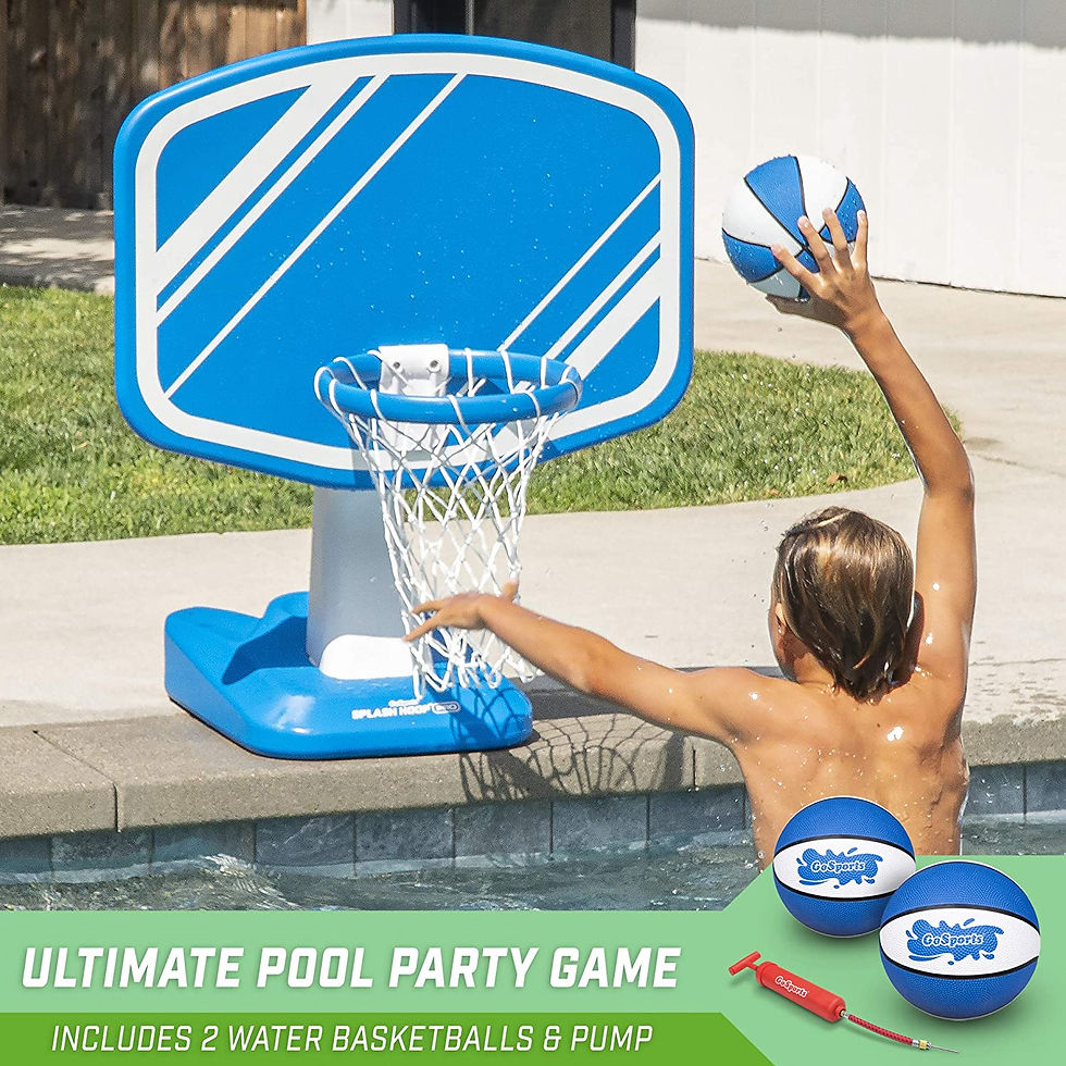 Thumbnail: GoSports Splash Hoop Swimming Pool Basketball Game blue