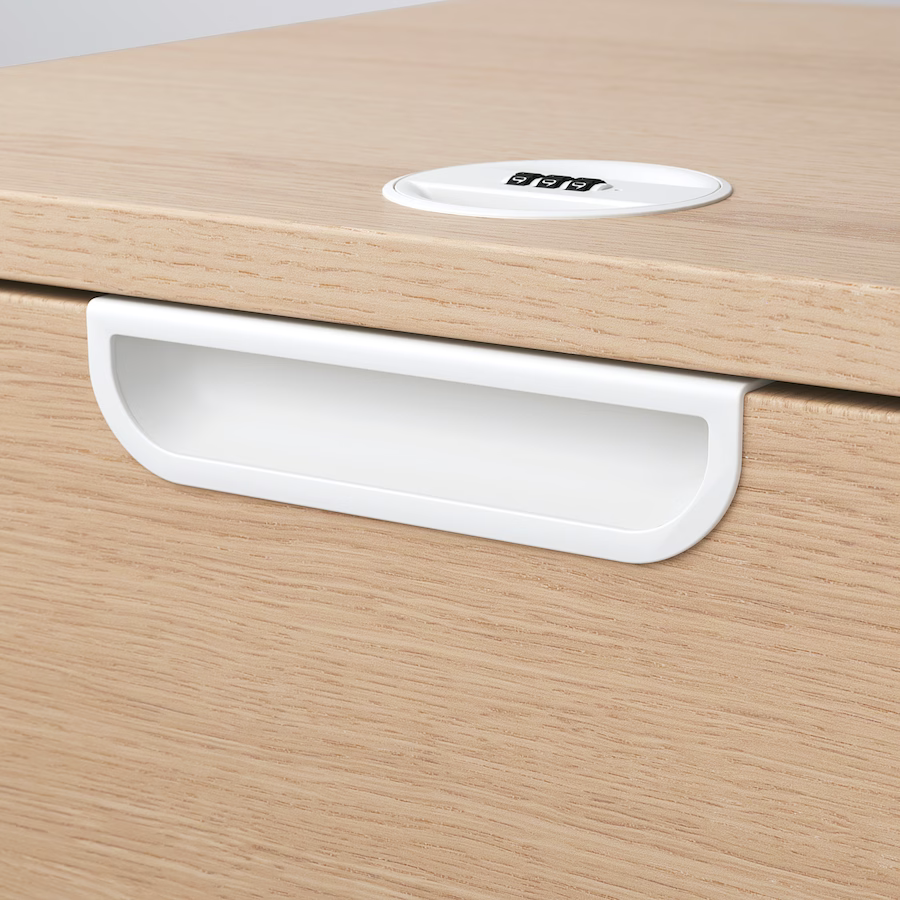 Thumbnail: IKEA Galant upright file cabinet white stained oak