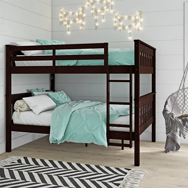 Thumbnail: AlmedaCheatham espresso Kids Full Over Full Bunk Bed