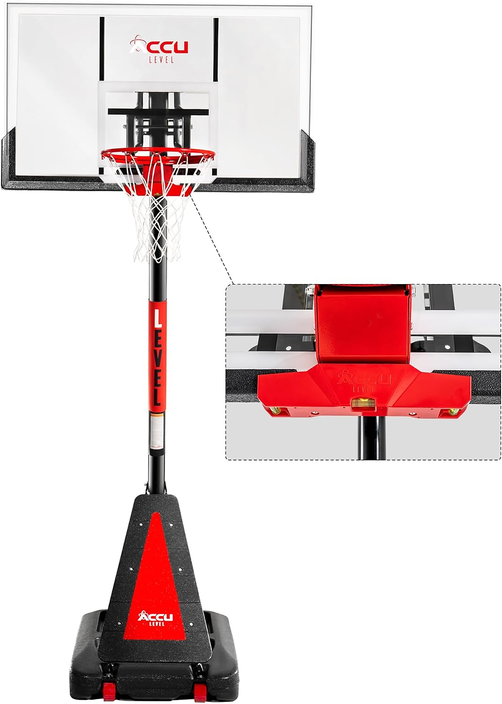 Thumbnail: ACCU LEVEL 54in backboard crank lift basketball hoop