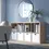 Thumbnail: IKEA Kallax 2x4 shelf unit in white stained oak effect