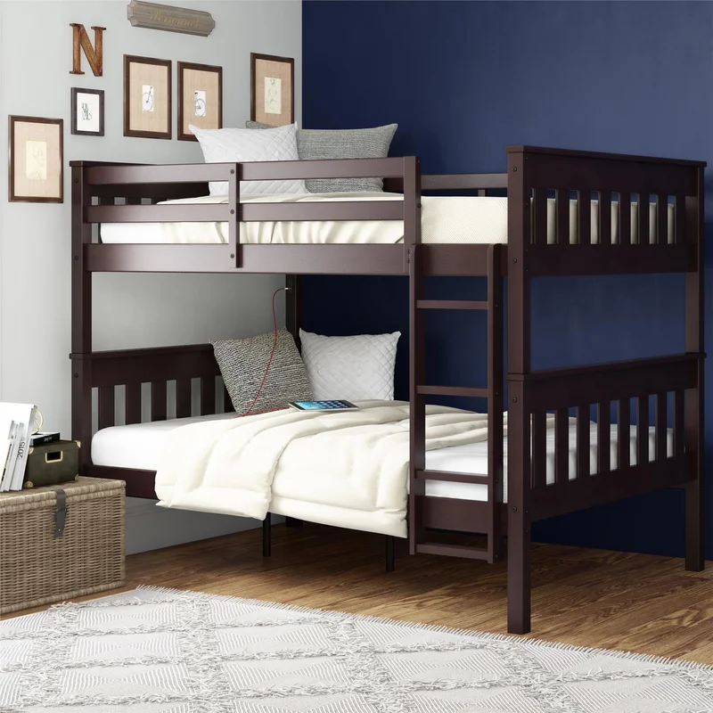 AlmedaCheatham espresso Kids Full Over Full Bunk Bed Conspec Limited Berm