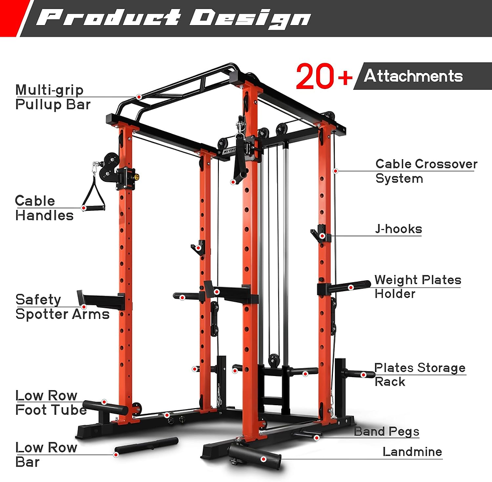 Thumbnail: RitFit orange Power Cage PPC03 with 340lbs bumper plates