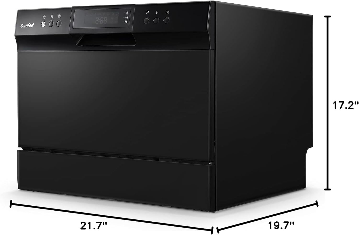 COMFEE’ black Countertop Dishwasher