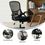 Thumbnail: Cappello High-Back Mesh Swivel Ergonomic Office Chair with Flip-Up Arms - black