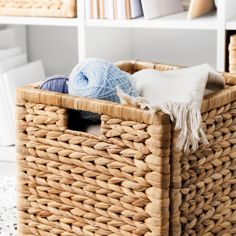 Thumbnail: IKEA Labbsal basket handmade using water hyacinth