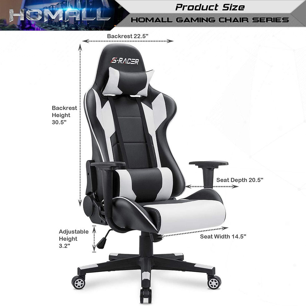 Thumbnail: Homall Black Gaming Office Chair