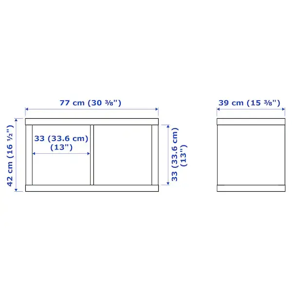 Thumbnail: IKEA Kallax white 2x1 shelf unit