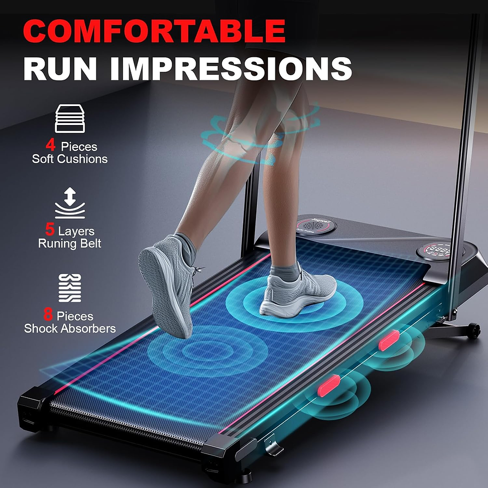 Thumbnail: Jogwell walking pad treadmill with incline and handle