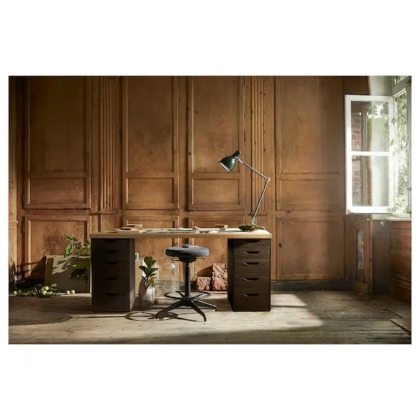 Thumbnail: IKEA Alex 5 drawer unit in black/brown