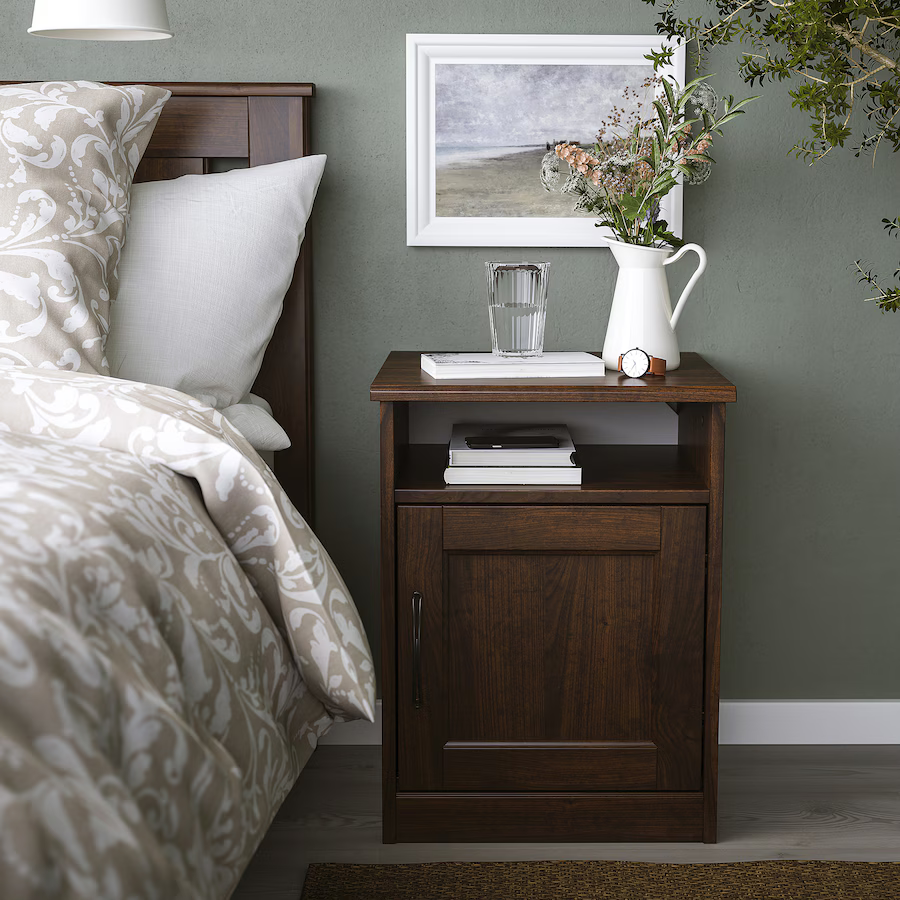 Thumbnail: IKEA Songesand brown nightstand