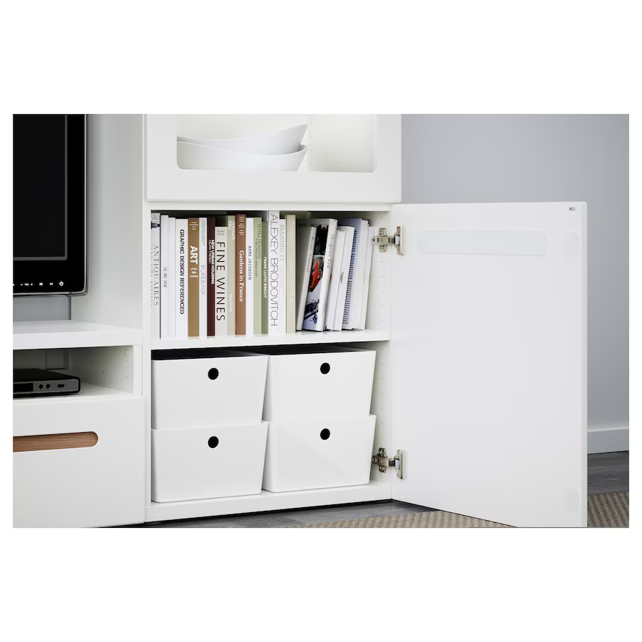Thumbnail: IKEA Kuggis 10 1/4in x 13 3/4in x 6in deep white box with lid