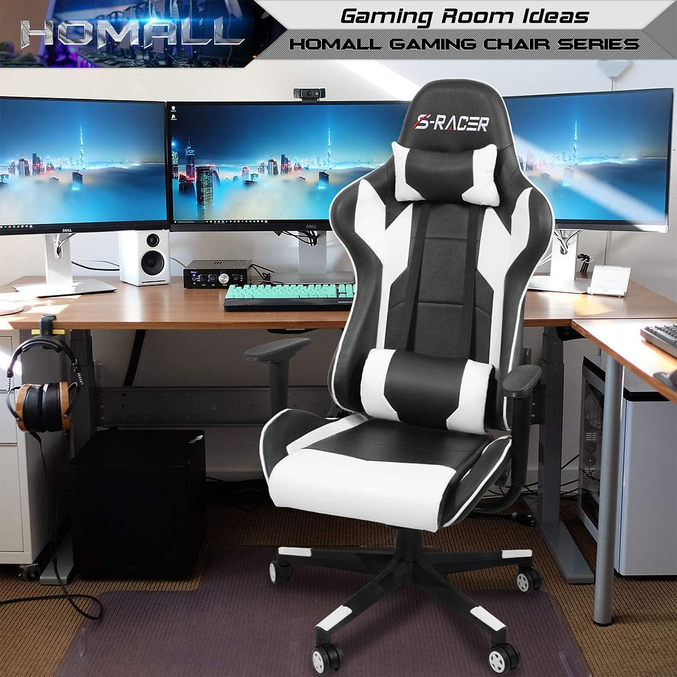 Thumbnail: Homall Black Gaming Office Chair