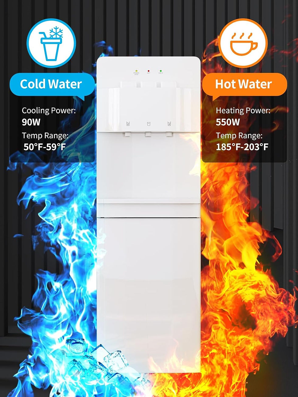 Thumbnail: TABU white Bottom Loading Water Cooler Dispenser