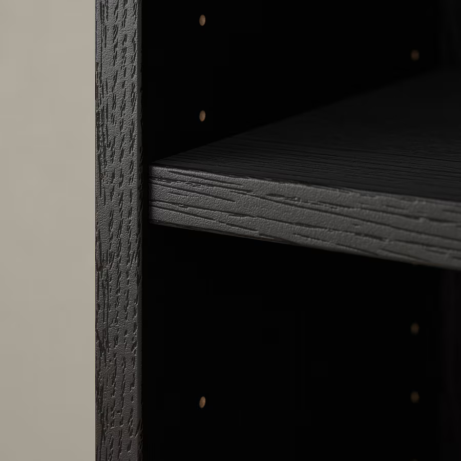 Thumbnail: IKEA Billy bookcase black oak effect - 31 1/2in x 11in x 41 3/4in high