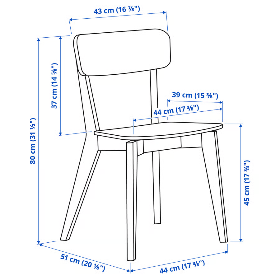 Thumbnail: IKEA Lisabo 78 3/4in table and x6 chairs in ash veneer.