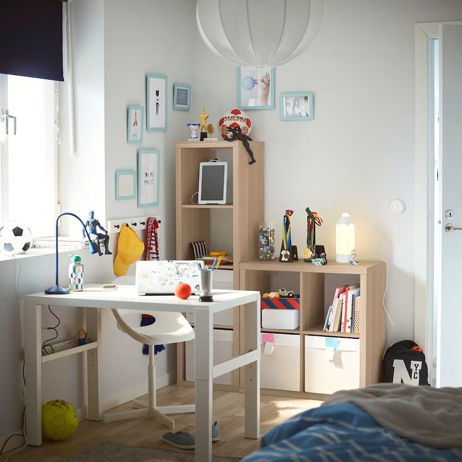 Thumbnail: IKEA Kallax 30x30 white stained oak effect