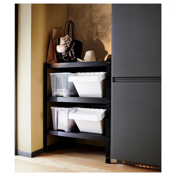 Thumbnail: IKEA Bror black shelving unit