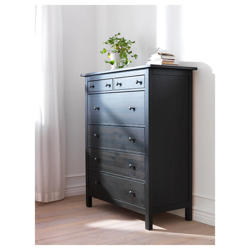 IKEA Hemnes drawer dresser in black/brown tall boy Conspec