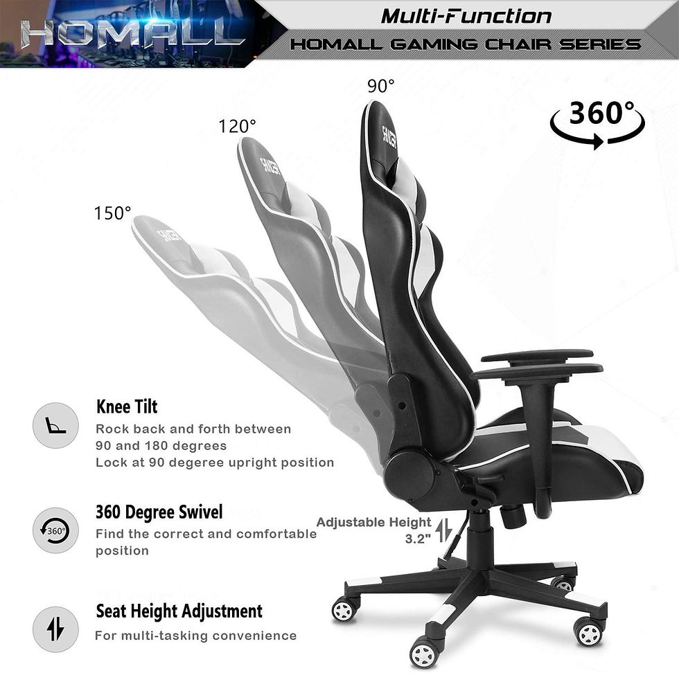 Thumbnail: Homall Black Gaming Office Chair
