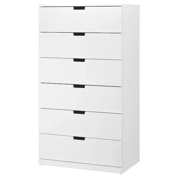 IKEA Nordli 6 drawer chest white
