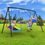 Thumbnail: Klo Kick swing set with 45in swing toddler swing and belt swing