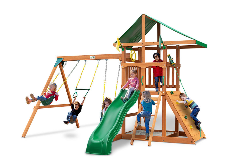 Thumbnail: Gorilla Playsets Outing III swing set 01-0001