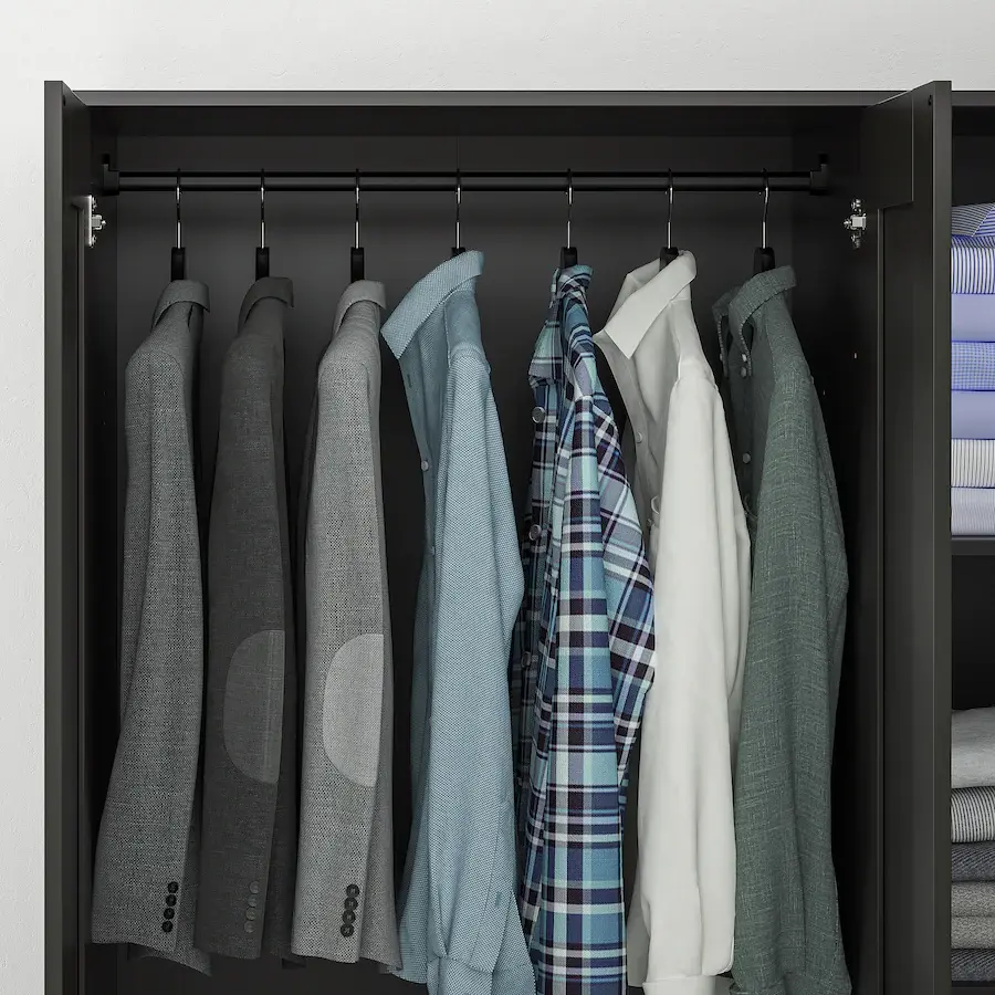 Thumbnail: IKEA Brimnes wardrobe with 3 doors black