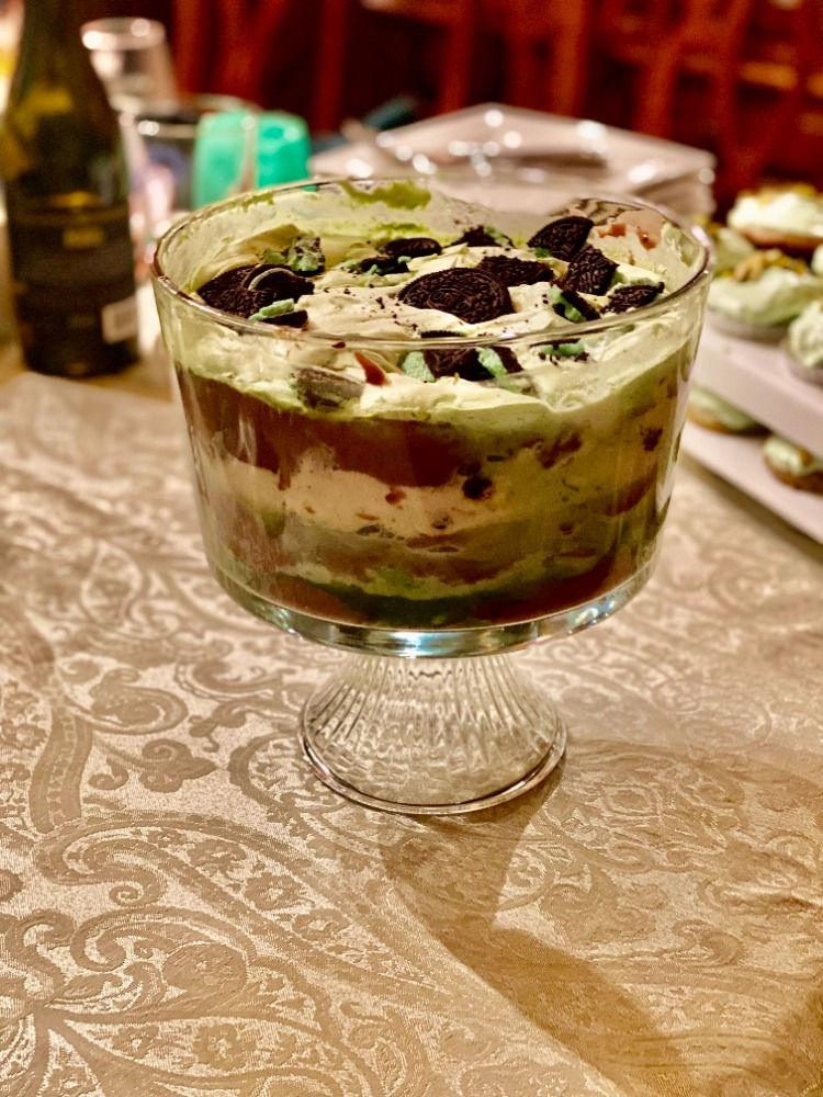 Kathy's delicious trifle is a St. Patrick's Day tradition