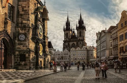 FOTO Prague OLD Town Clock SUNRISE
